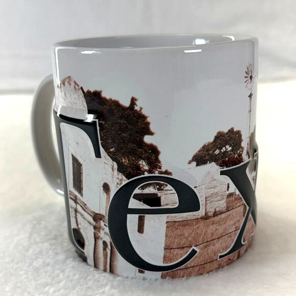 2007 TEXAS Alamo Steer Oversized Jumbo Raised Letter 3D Americaware Mug Cup - Picture 4 of 8